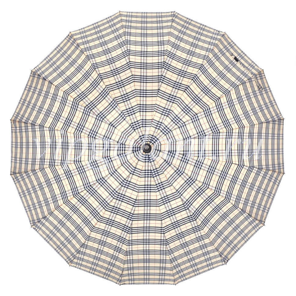 Зонт-трость Almas 437, 16 спицы, ручка прямая кожа