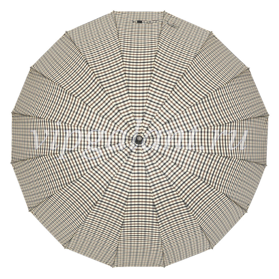 Зонт-трость Almas 437, 16 спицы, ручка прямая кожа