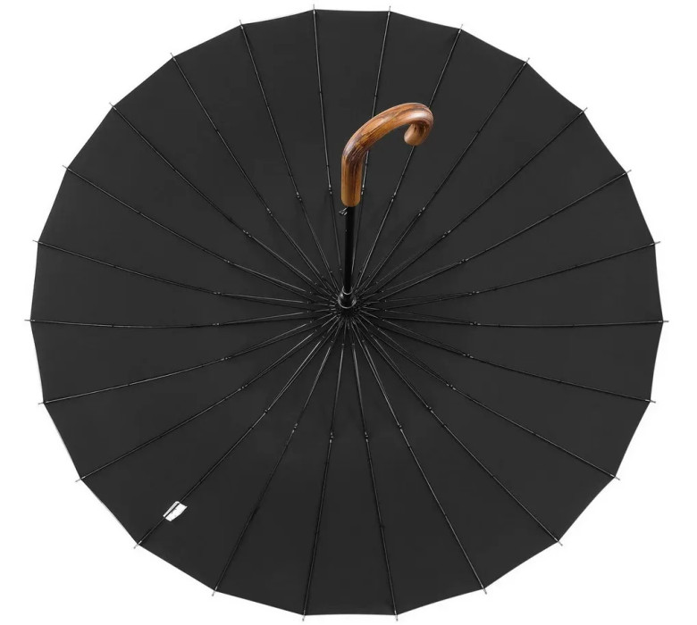 Зонт-трость семейный Pasio 135, 24 спицы, ручка крюк дерево Зонт-трость семейный Pasio 135, 24 спицы, ручка крюк дерево