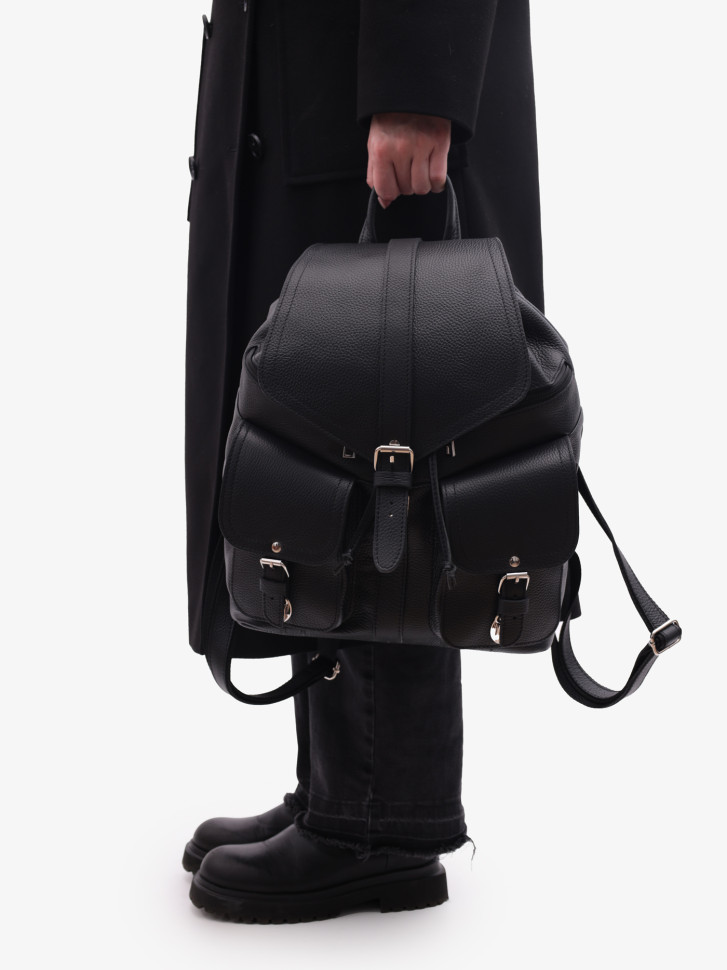 Кожаный рюкзак RHino 16-02 чёрный Кожаный рюкзак RHino 16-02 чёрный