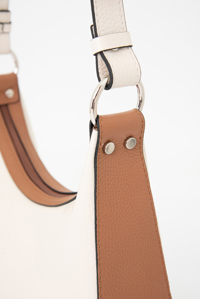 Сумка женская Protege Ц-511 белый/коричневый флотер