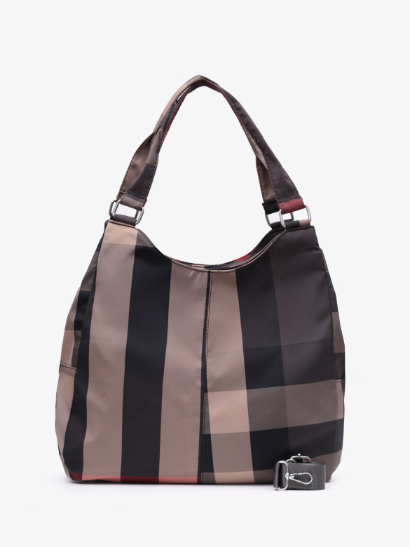 Сумка женская Runyi 08 серая клетка