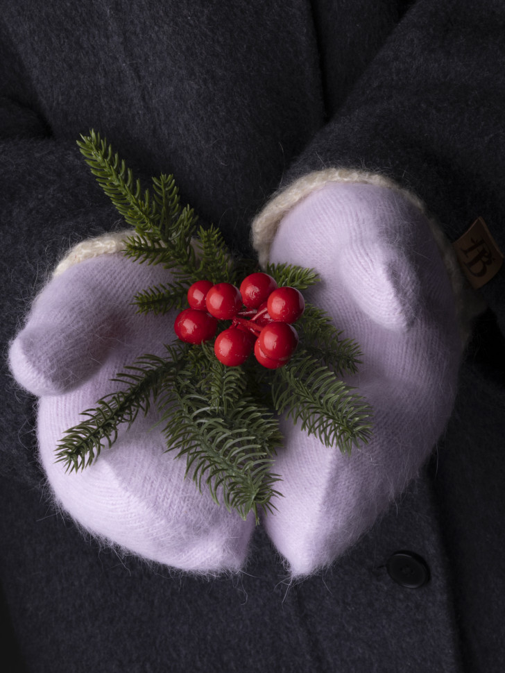 Варежки женские Мария В-5 сирень