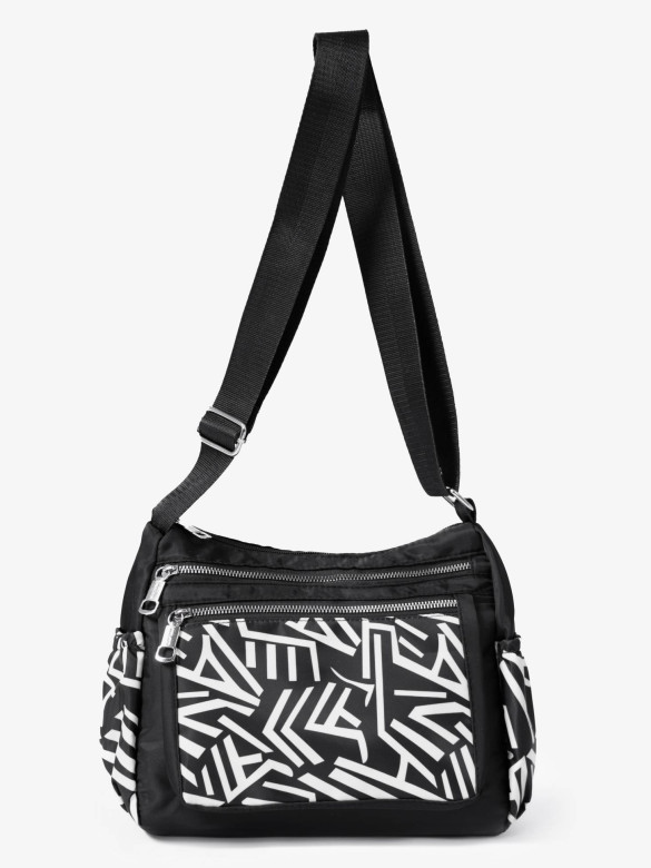 Сумка Ruilaisi, Б 1809 черная/белая