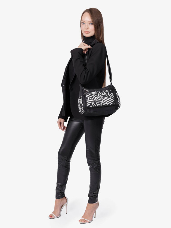 Сумка Ruilaisi, Б 1809 черная/белая