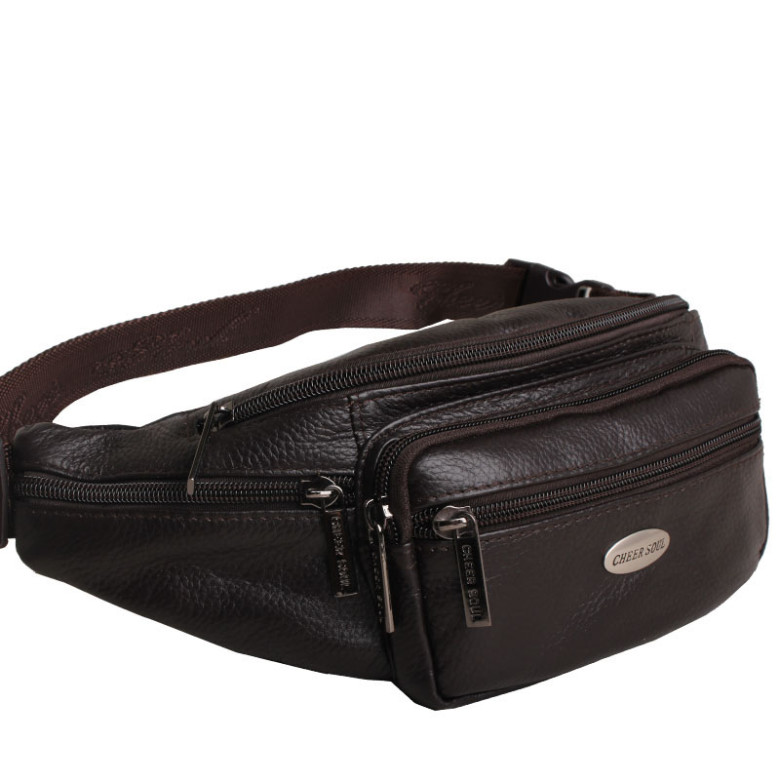 Сумка на пояс Cheer Soul 7211 коричневая Сумка на пояс Cheer Soul 7211 коричневая