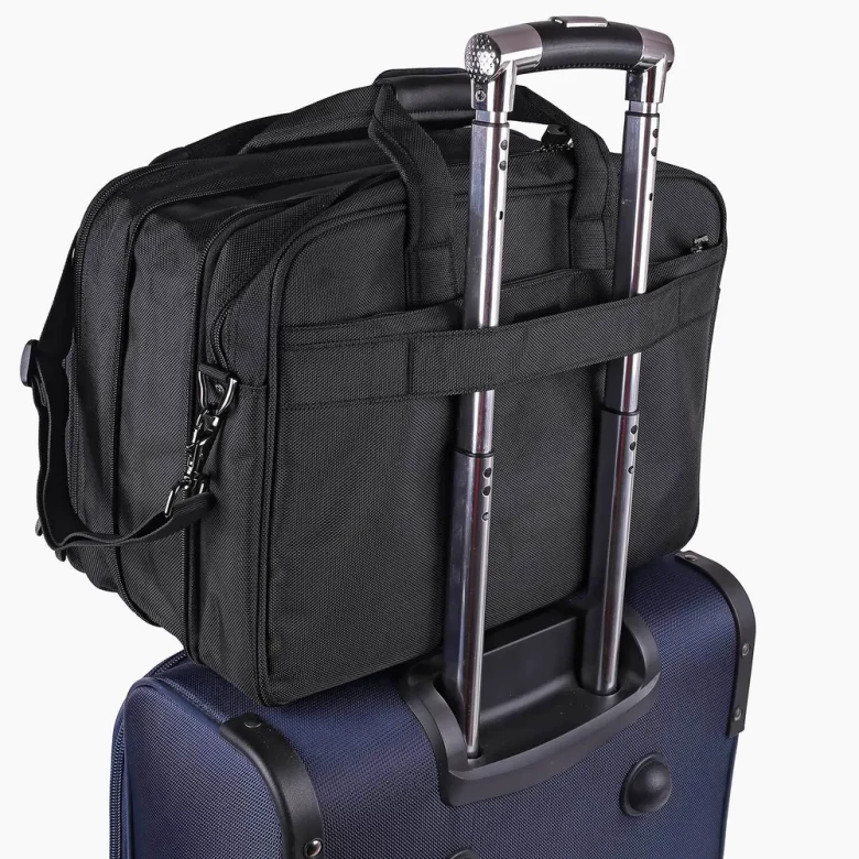 Мужская сумка раздвижная из текстиля Numanni 882 чёрная Мужская сумка раздвижная из текстиля Numanni 882 чёрная