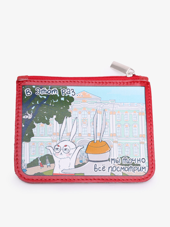 Картхолдер-монетница П-801ft-1930/005 красный Картхолдер-монетница П-801ft-1930/005 красный