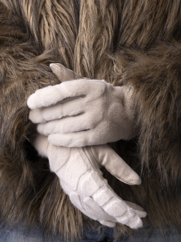 Перчатки женские Юйлин 7728 бежевые