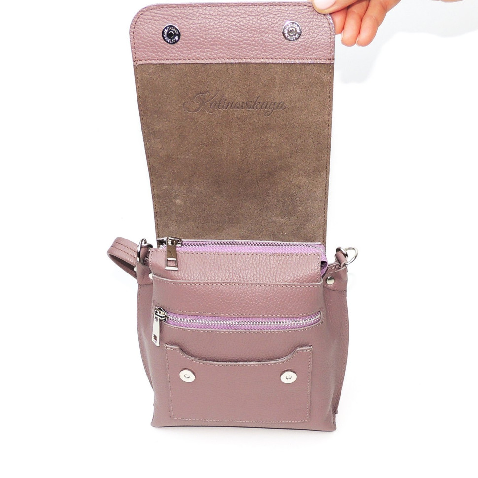 Женская кожаная сумка Natalia Kalinovskaya С86т "Рози" розовая Женская кожаная сумка Natalia Kalinovskaya С86т "Рози" розовая