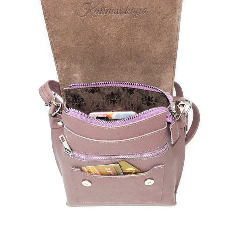 Женская кожаная сумка Natalia Kalinovskaya С86т "Рози" розовая