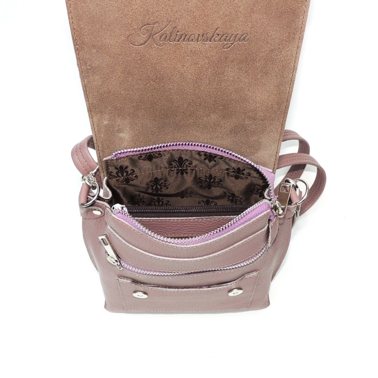 Женская кожаная сумка Natalia Kalinovskaya С86т "Рози" розовая