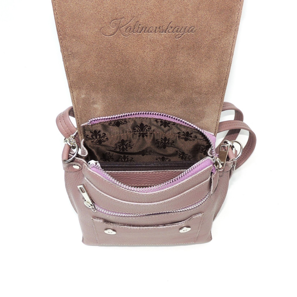 Женская кожаная сумка Natalia Kalinovskaya С86т "Рози" розовая Женская кожаная сумка Natalia Kalinovskaya С86т "Рози" розовая