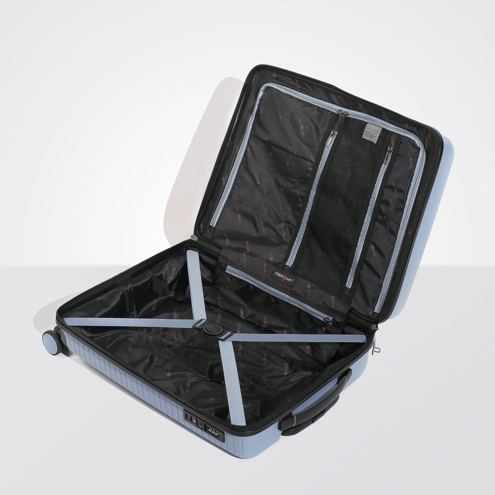 Чемодан Eberhart Eagle 50E-032 4 колеса серо-голубой Чемодан Eberhart Eagle 50E-032 4 колеса серо-голубой