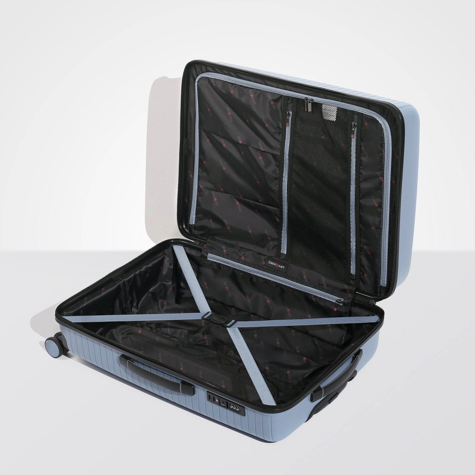 Чемодан Eberhart Eagle 50E-032 4 колеса серо-голубой Чемодан Eberhart Eagle 50E-032 4 колеса серо-голубой