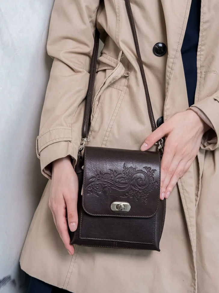 Сумка женская Natalia Kalinovskaya С76т.621 «Лаура» коричневая