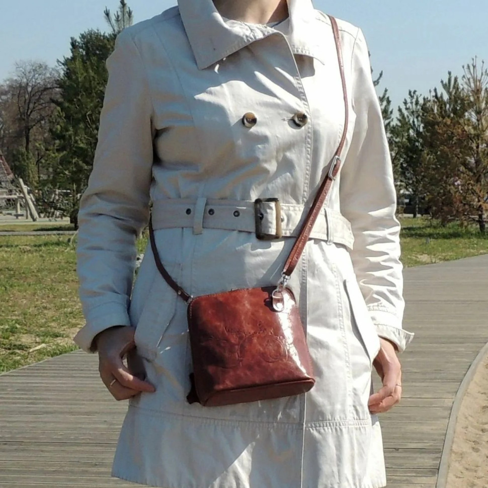 Сумка женская Natalia Kalinovskaya С83т.601 «Леверн» растение рыжая