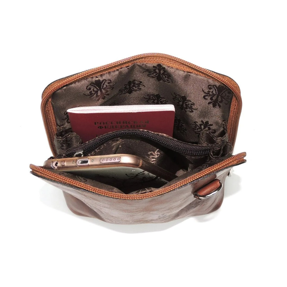 Сумка женская Natalia Kalinovskaya С83т.601 «Леверн» растение рыжая