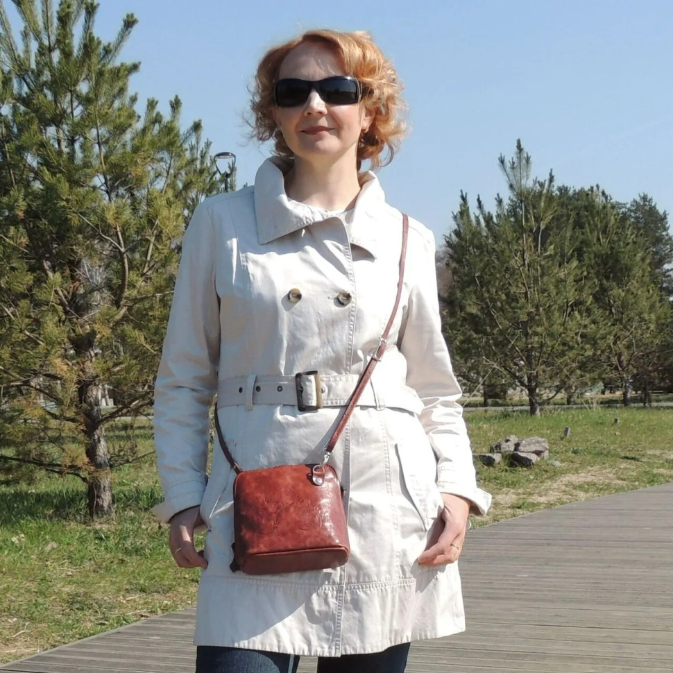 Сумка женская Natalia Kalinovskaya С83т.601 «Леверн» растение рыжая