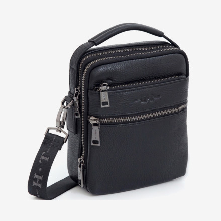 Мужская сумка через плечо Hight Touch 407-13 чёрная Мужская сумка через плечо Hight Touch 407-13 чёрная