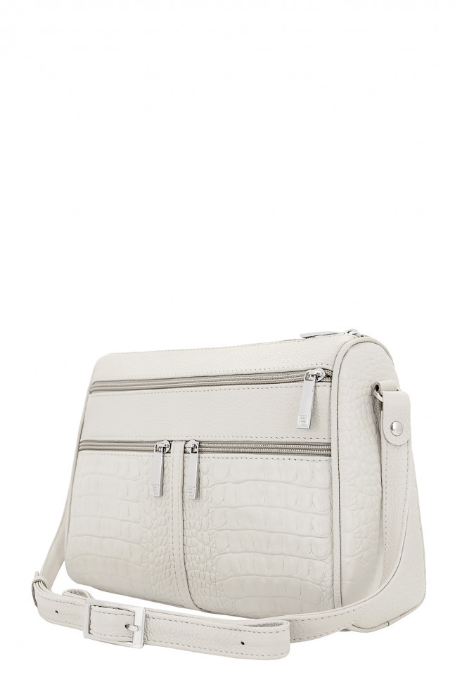 Сумка Protege Ц-312.15 бежевый рептилия №12+флотер