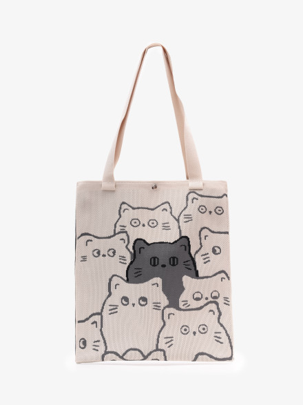 Сумка-шопер Baggins Cat бежевая Сумка-шопер Baggins Cat бежевая