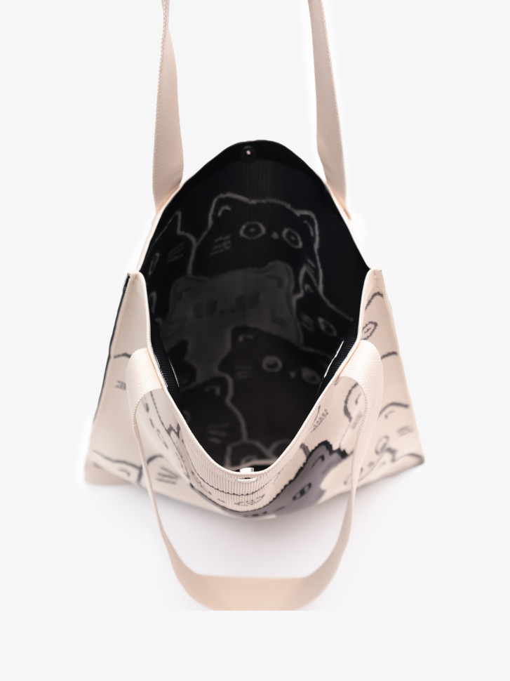 Сумка-шопер Baggins Cat бежевая