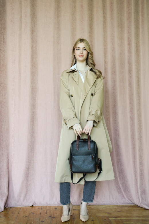 Рюкзак Protege Ц-564/2.64 черный флотер/коричневый пулл