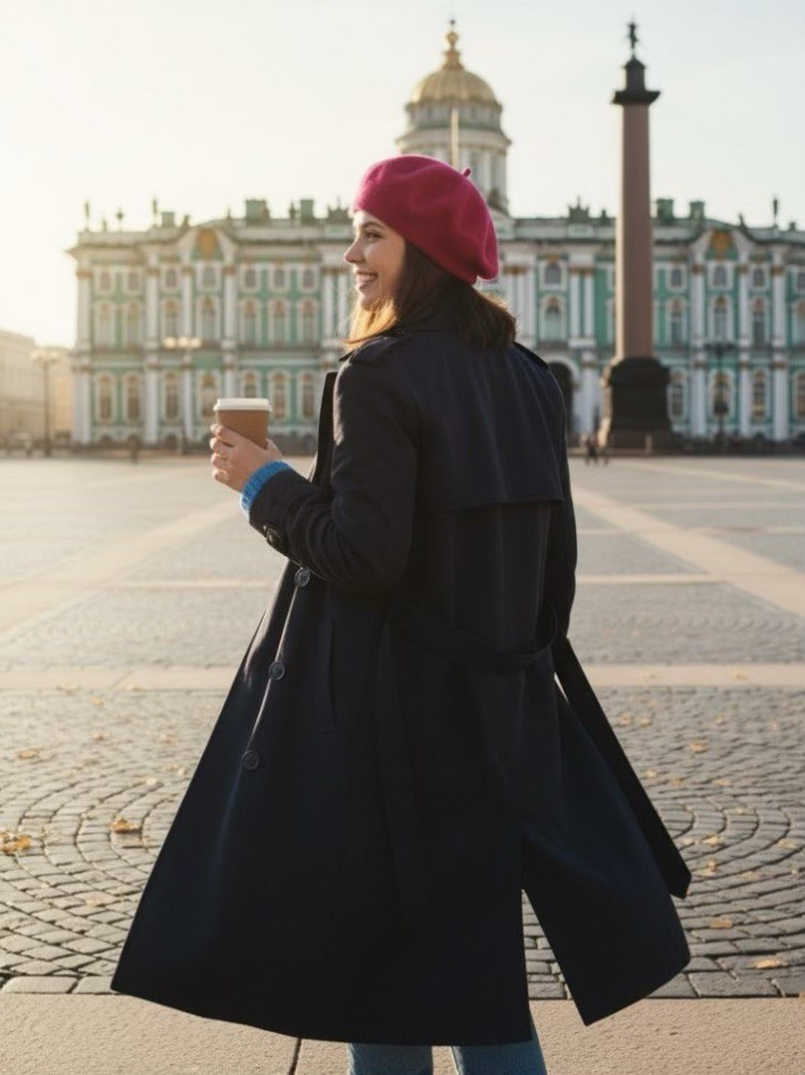 Берет женский Stigler, брусника Берет женский Stigler, брусника