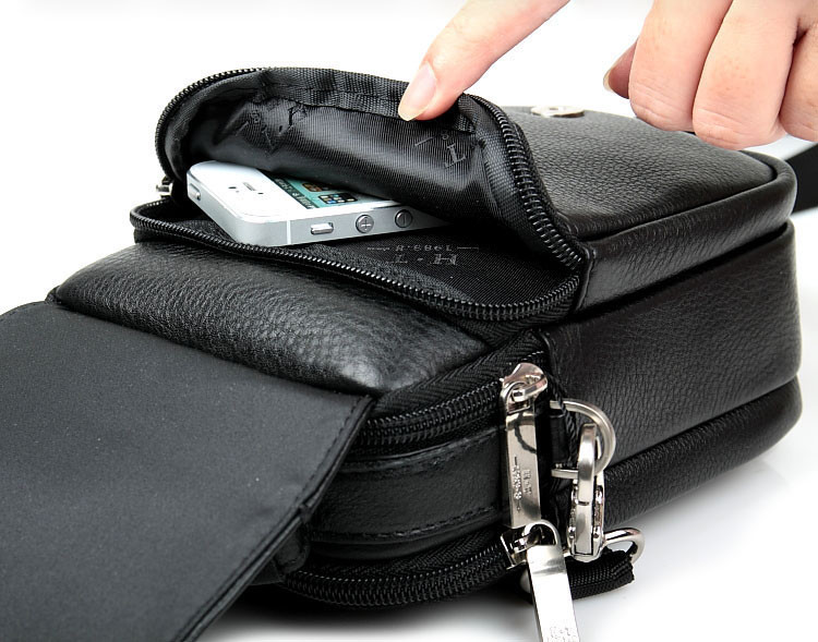 Мужская сумка через плечо Hight Touch 12-5 чёрная