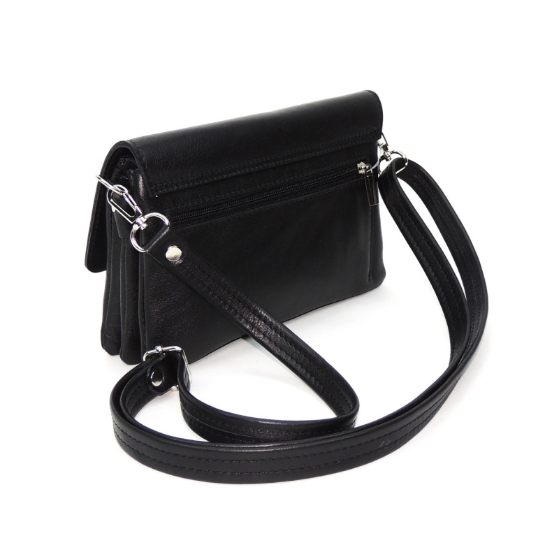 Черная женская кожаная сумка Natalia Kalinovskaya «Мальта» Растение