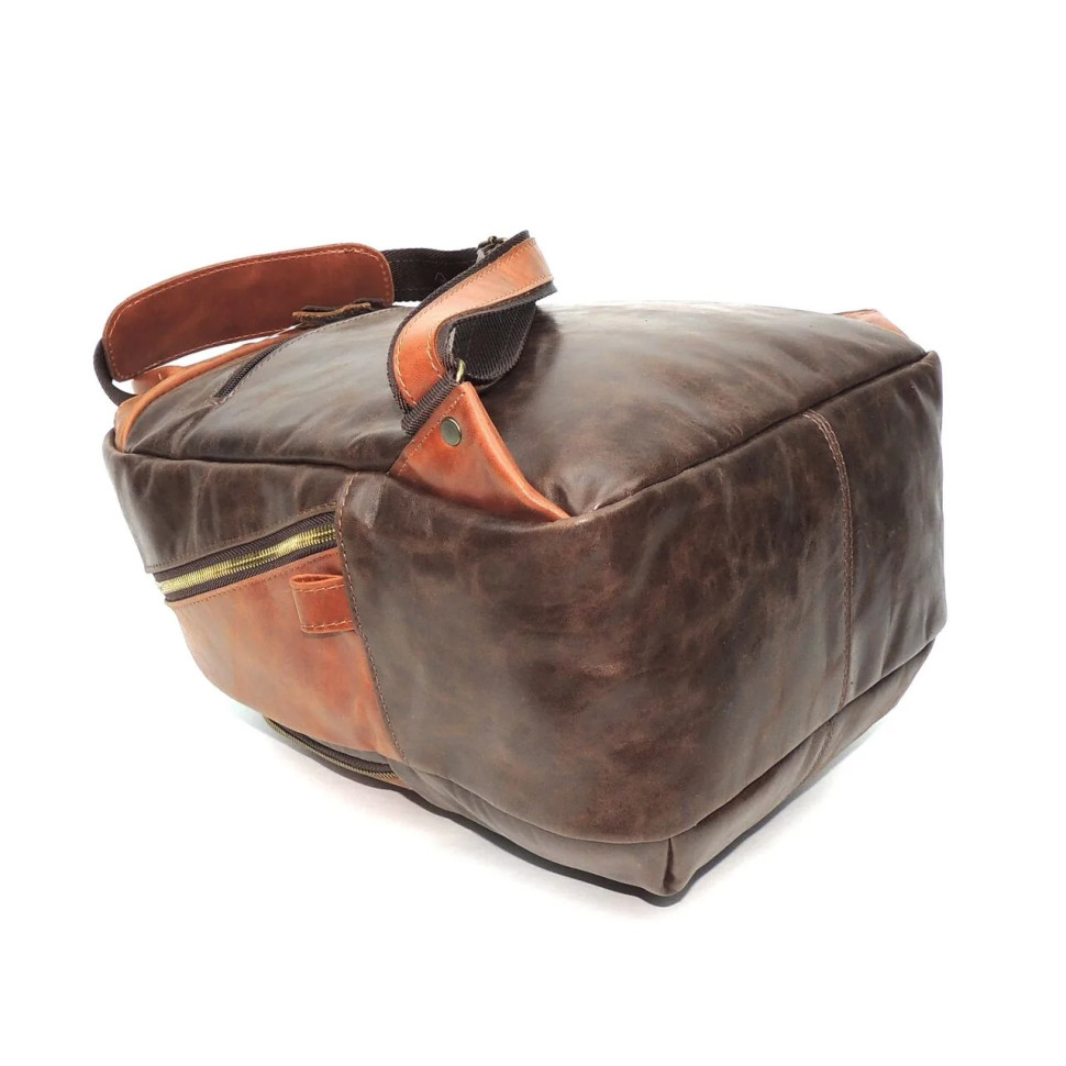 Рюкзак женский Natalia Kalinovskaya Р-43.602-1 «Леона» коричневый/рыжий гладкий