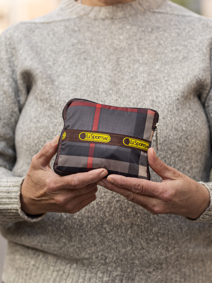 Сумка-трансформер Ж01-05 клетка коричневая Сумка-трансформер Ж01-05 клетка коричневая