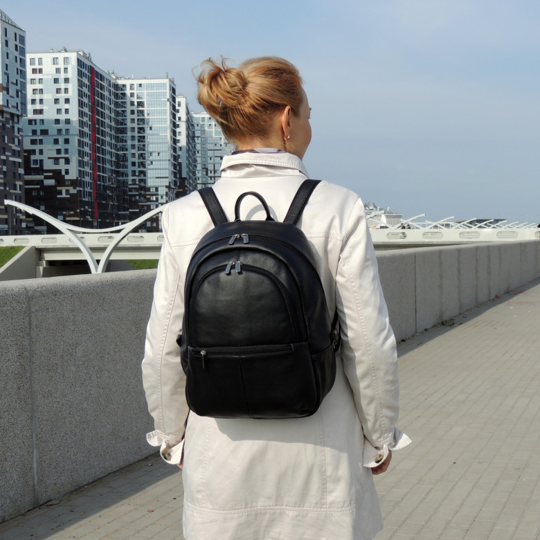 Рюкзак женский Natalia Kalinovskaya, Р43 «Мевис» черный Рюкзак женский Natalia Kalinovskaya, Р43 «Мевис» черный