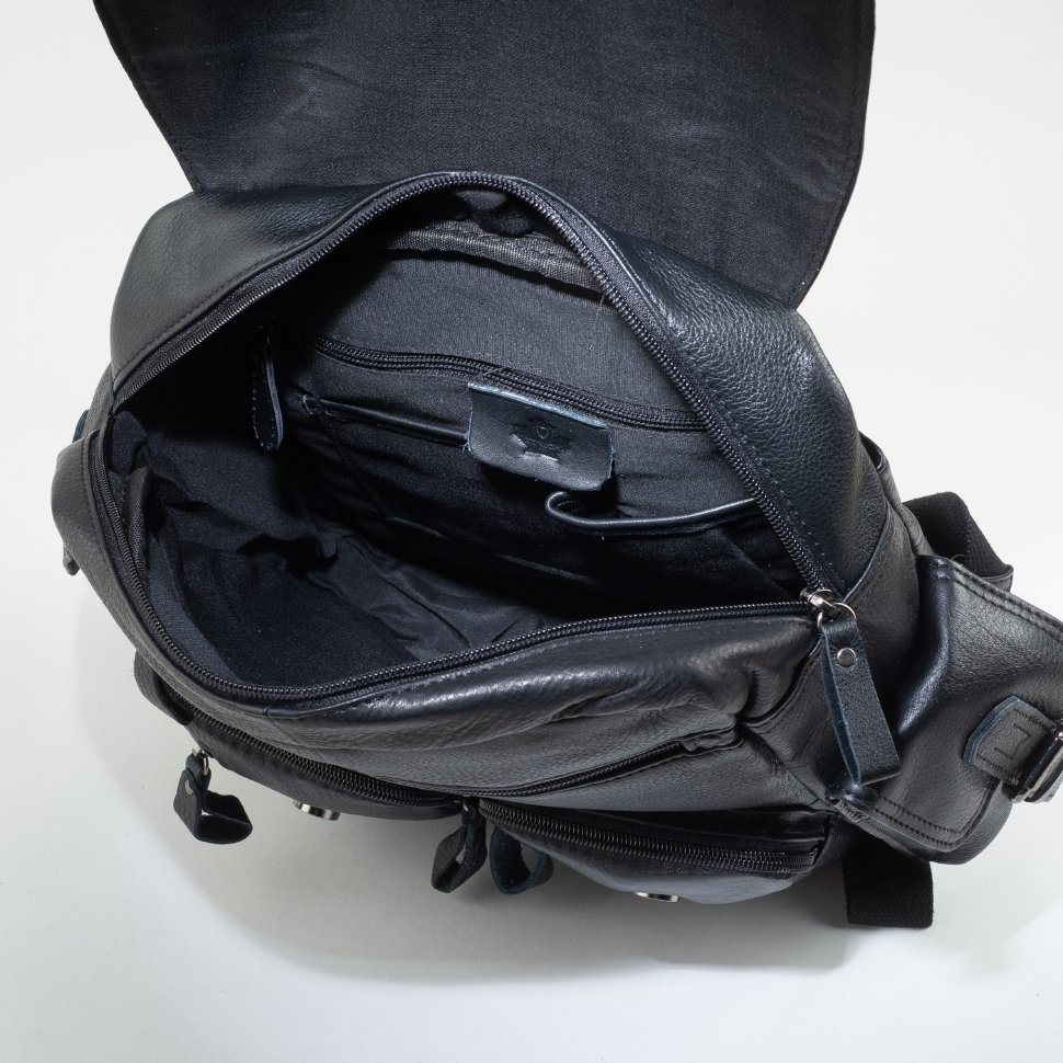 Рюкзак Zinixs "Кленовый лист" из натуральной кожи 3906-1 чёрный Рюкзак Zinixs "Кленовый лист" из натуральной кожи 3906-1 чёрный