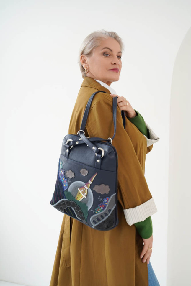 Сумка-трансформер женская Protege, ДС-226-241, "Город-13" синий