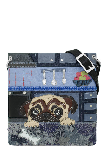 Сумка женская Protege, ДС-144-117 Мопс чёрная Сумка женская Protege, ДС-144-117 Мопс чёрная