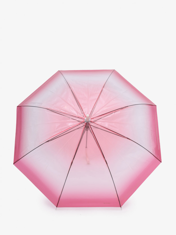 Зонт ТРОСТЬ женский 1601 Три Слона прозрачный красный/бордо