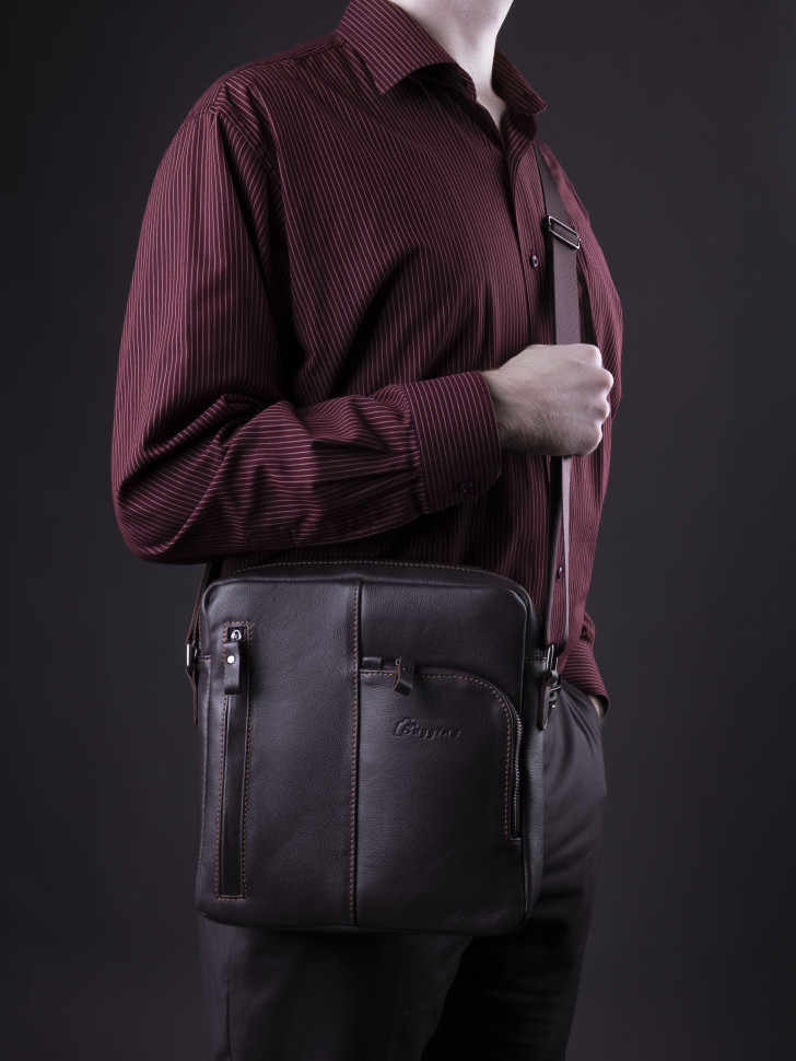 Сумка мужская Baggins 1069 коричневая наппа