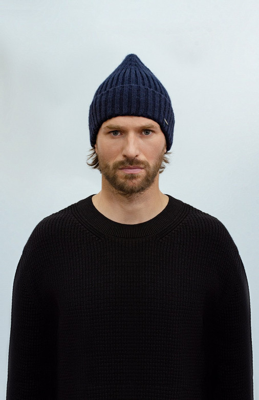 Мужская шапка 12870 MARHATTER тёмно-синий