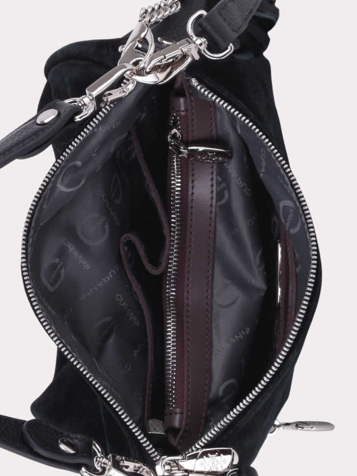 Сумка Curanni 2544 чёрная замша Сумка Curanni 2544 чёрная замша