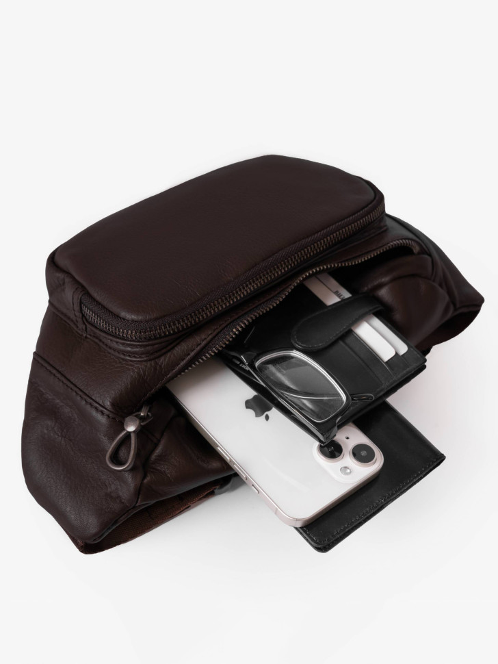 Сумка на пояс Baggins, Б 310 коричневая Сумка на пояс Baggins, Б 310 коричневая