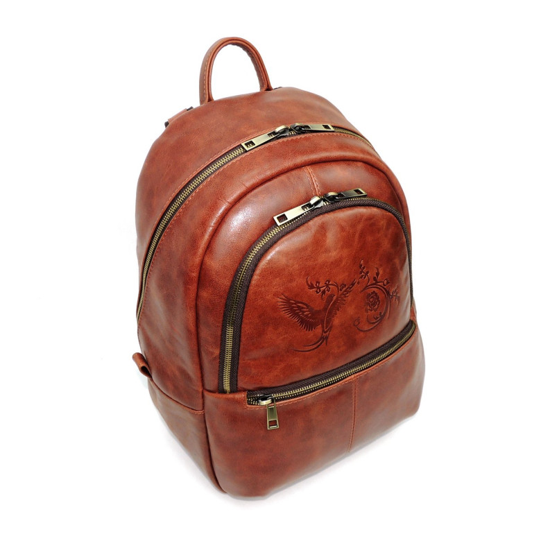 Рюкзак женский Natalia Kalinovskaya, Р43-602 «Като» рыжий/коричневый