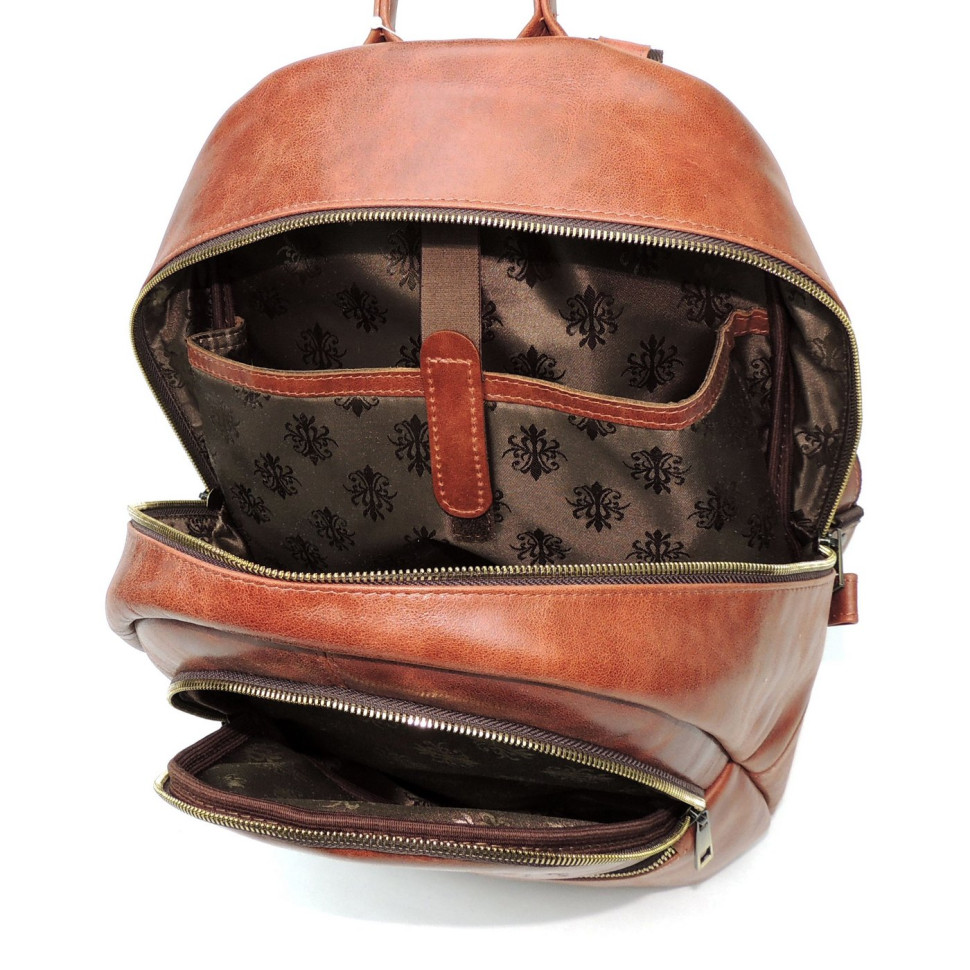 Рюкзак женский Natalia Kalinovskaya, Р43-602 «Като» рыжий/коричневый Рюкзак женский Natalia Kalinovskaya, Р43-602 «Като» рыжий/коричневый