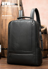 Большой мужской рюкзак из натуральной кожи 8723 чёрный