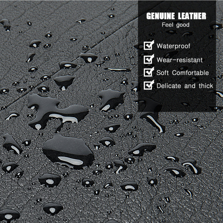 Большой мужской рюкзак из натуральной кожи 8723 чёрный