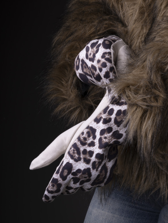 Перчатки женские Victory Леопард св.бежевые