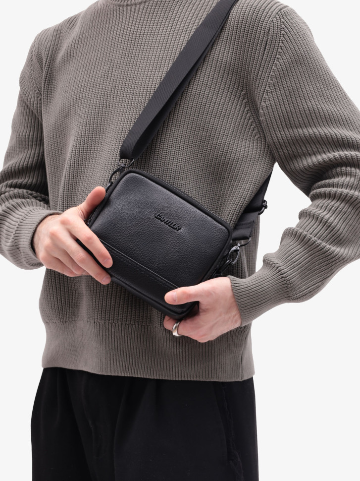 Сумка мужская Cantlor Ж03-G329 черная Сумка мужская Cantlor Ж03-G329 черная