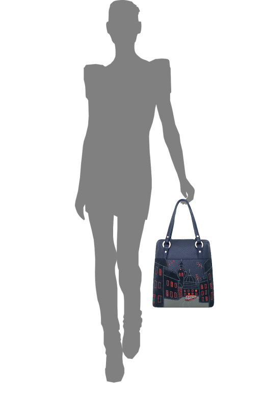 Сумка-трансформер Protege, ДС-226-264, "Город-34"синяя