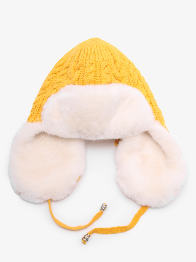 Ушанка Warm Goddess 2705 желтая Ушанка Warm Goddess 2705 желтая